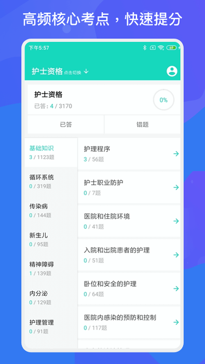 护师护士多练题库游戏截图1