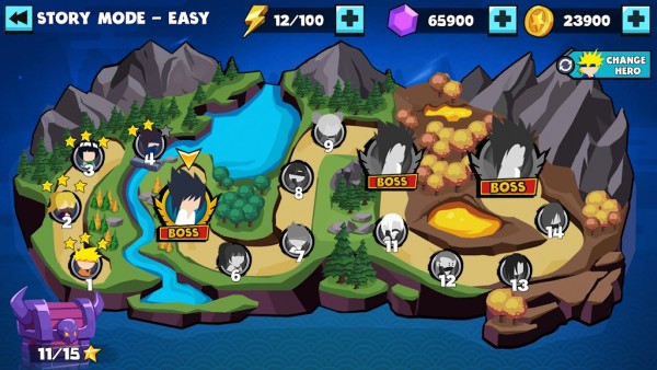 火柴人棒忍格斗游戏截图5