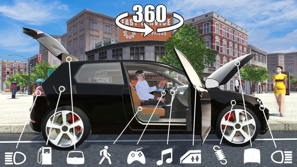城市汽车模拟驾驶游戏截图3