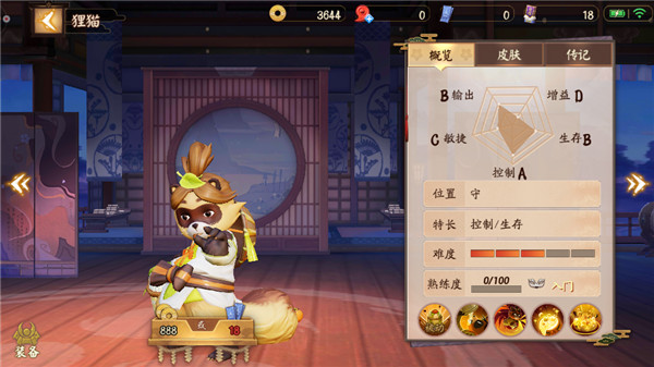决战平安京当中狸猫的技能是什么样的