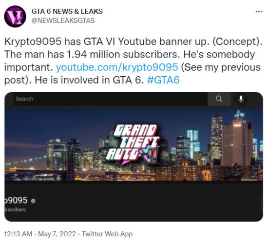 《GTA6》新消息泄露 或将在5月16日正式公布