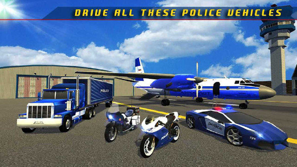 警察飞机运输车游戏游戏截图1