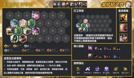 云顶之弈玉龙图奇拒绝内卷养蛙独家三星必吃分