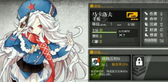 少女前线马卡洛夫心智升级