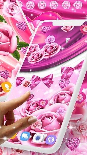 粉色玫瑰动态壁纸游戏截图2