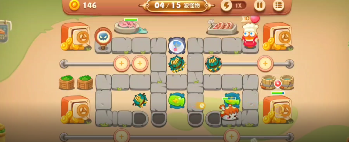 保卫萝卜59关瓶子炮攻略