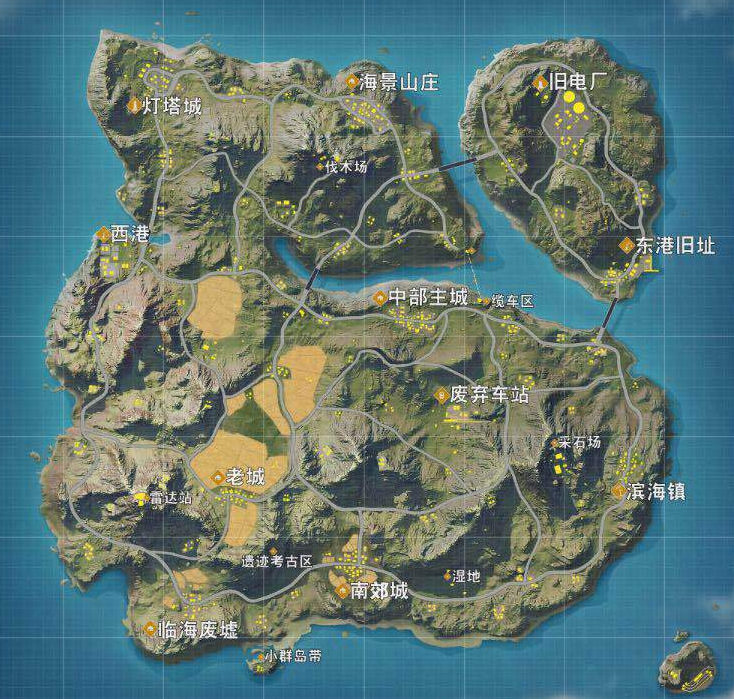 荒野行动地图有哪些