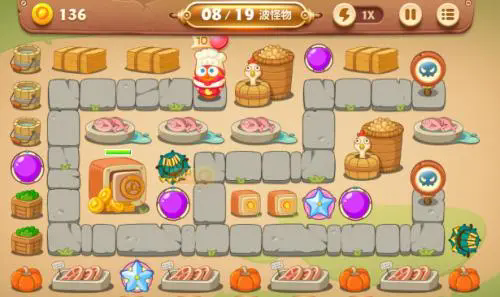 保卫萝卜21关怎么过