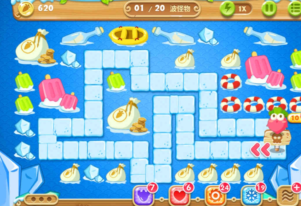 保卫萝卜4第二章第2关怎么过