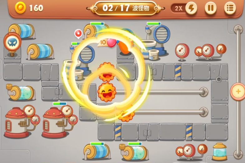 保卫萝卜3工厂第28关怎么过