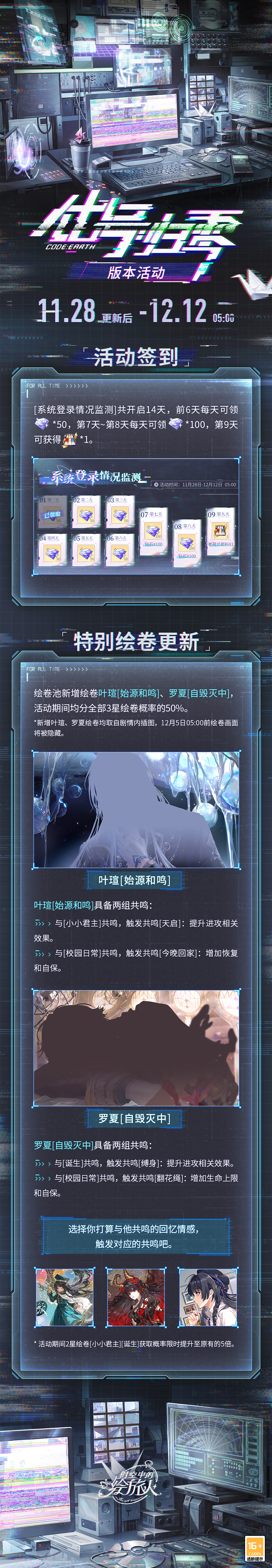 《时空中的绘旅人》全新活动“代号:归零”11月28日开启 《时空中的绘旅人》全新活动“代号:归零”11月28日开启