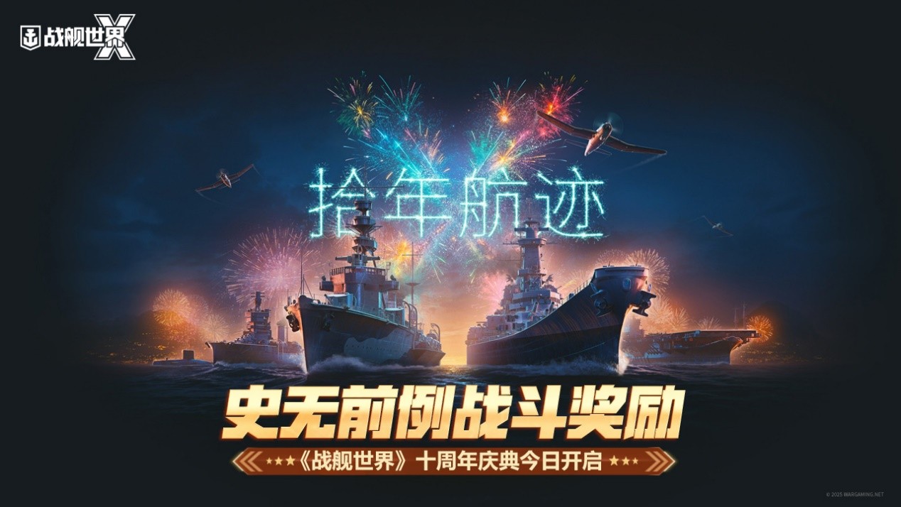 史无前例战斗奖励,《战舰世界》十周年庆典今日开启