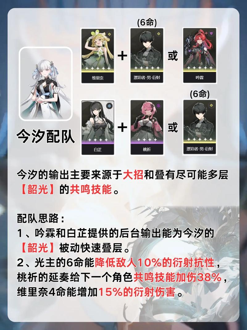 鸣潮今汐怎么加点 鸣潮今汐怎么加点