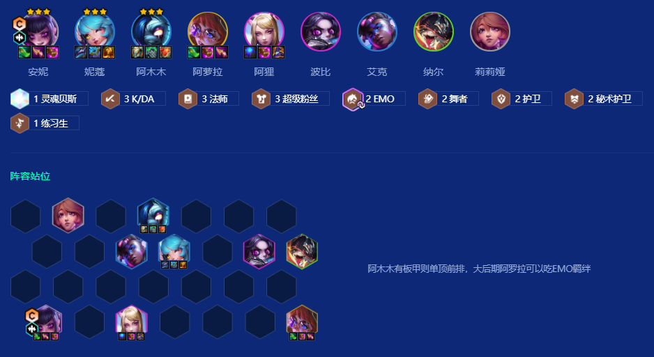 金铲铲之战强音对决EMO安妮怎么玩