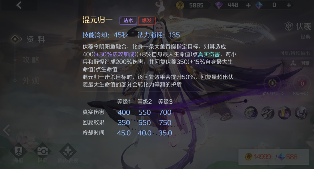 曙光英雄伏羲技能怎么用