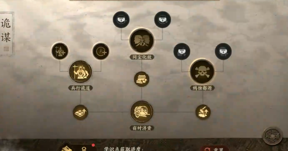 三国群英传策定九州诡谋有什么技能