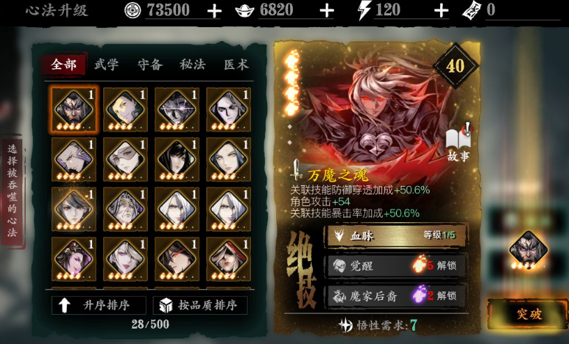 影之刃怎么突破心法