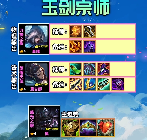 金铲铲之战玉剑双C怎么玩