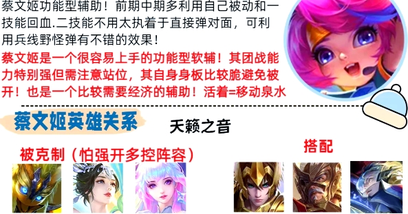 王者荣耀蔡文姬怎么玩 王者荣耀蔡文姬怎么玩