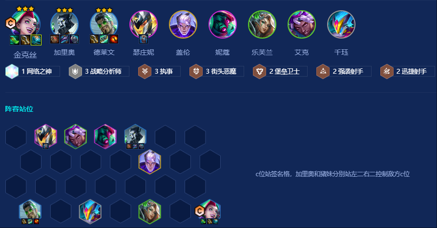金铲铲之战街头战略金克斯怎么玩