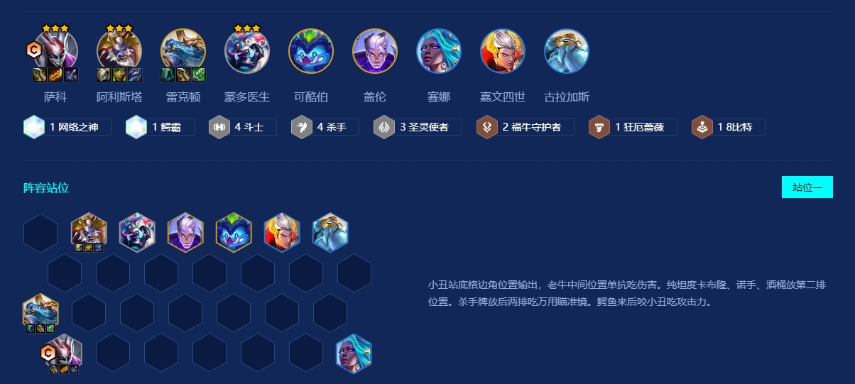 金铲铲之战小丑阵容怎么搭配