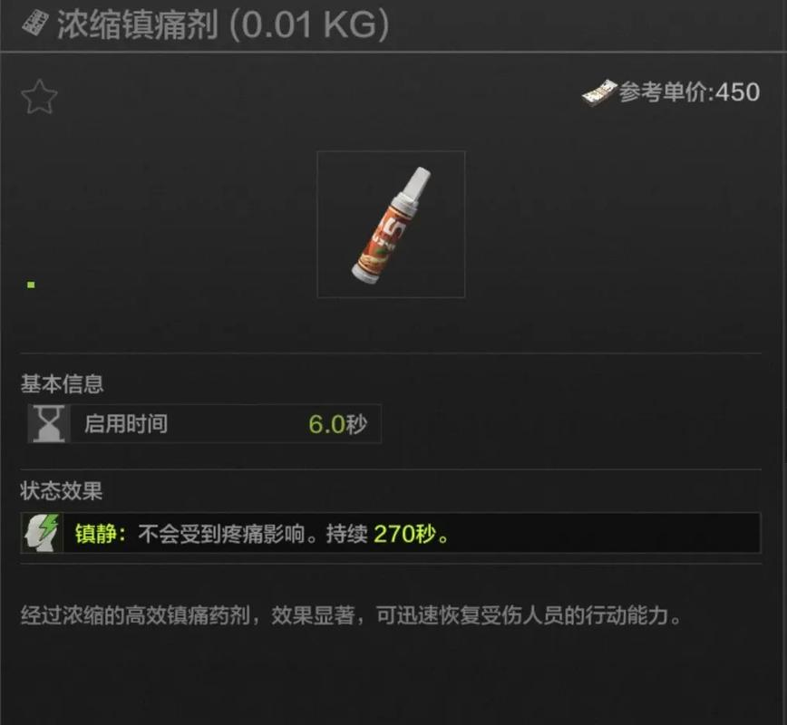 暗区突围药品有哪些