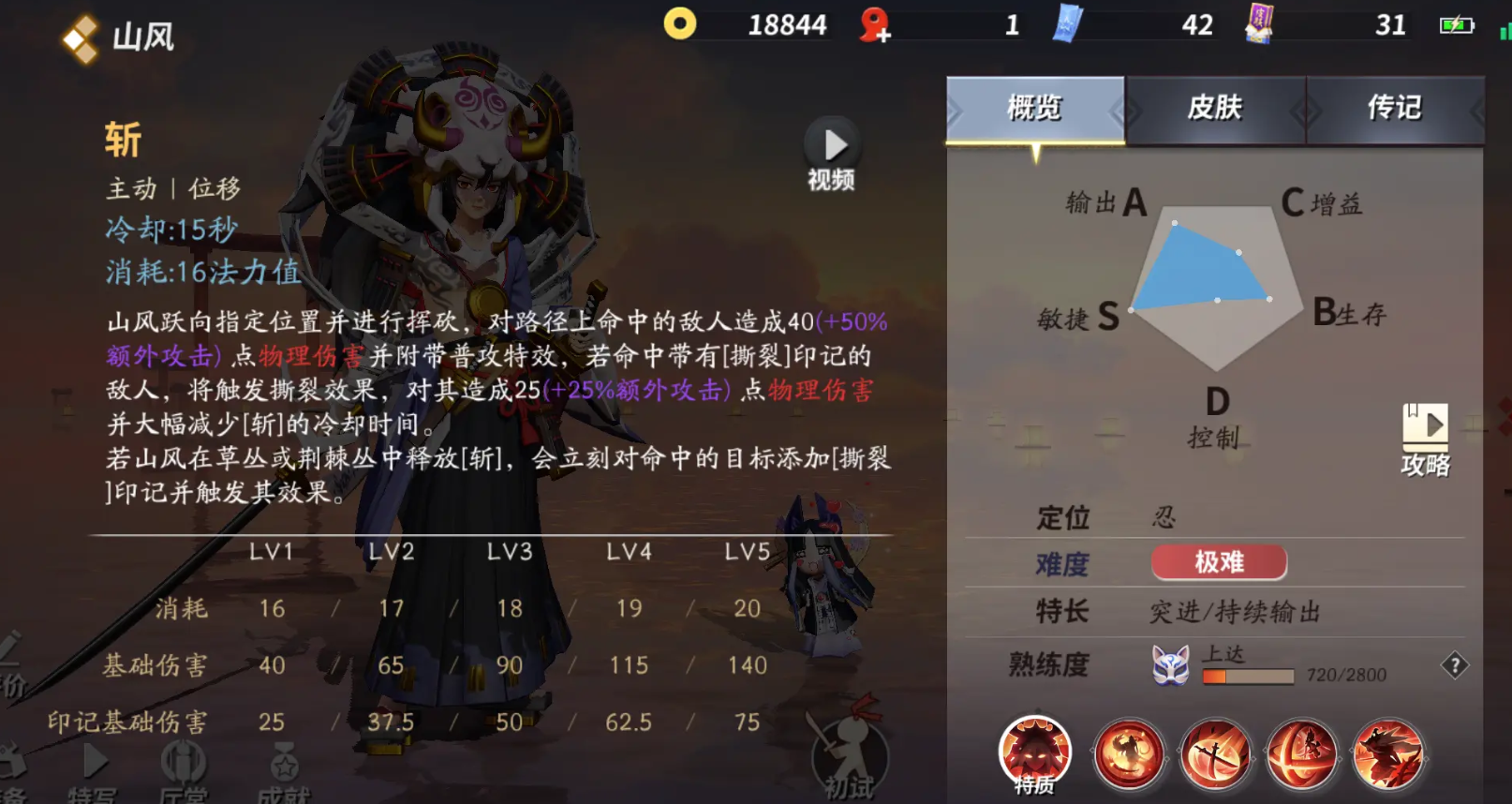决战平安京山风实战怎么打