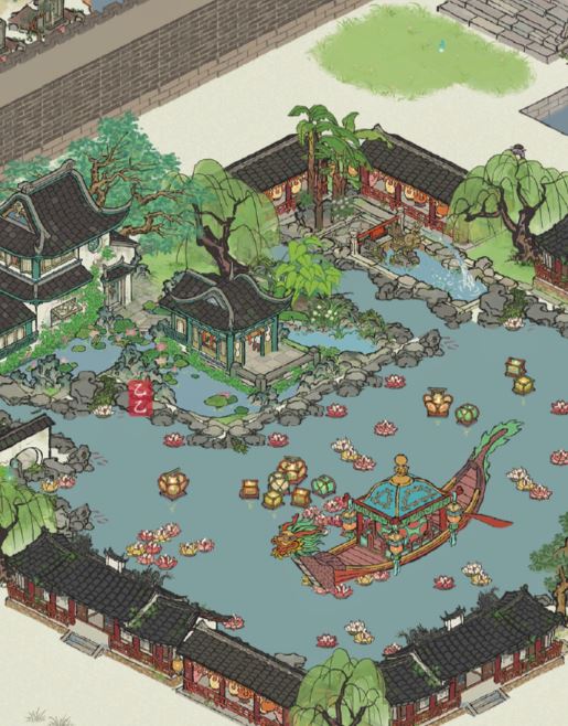 江南百景图怎么放河灯