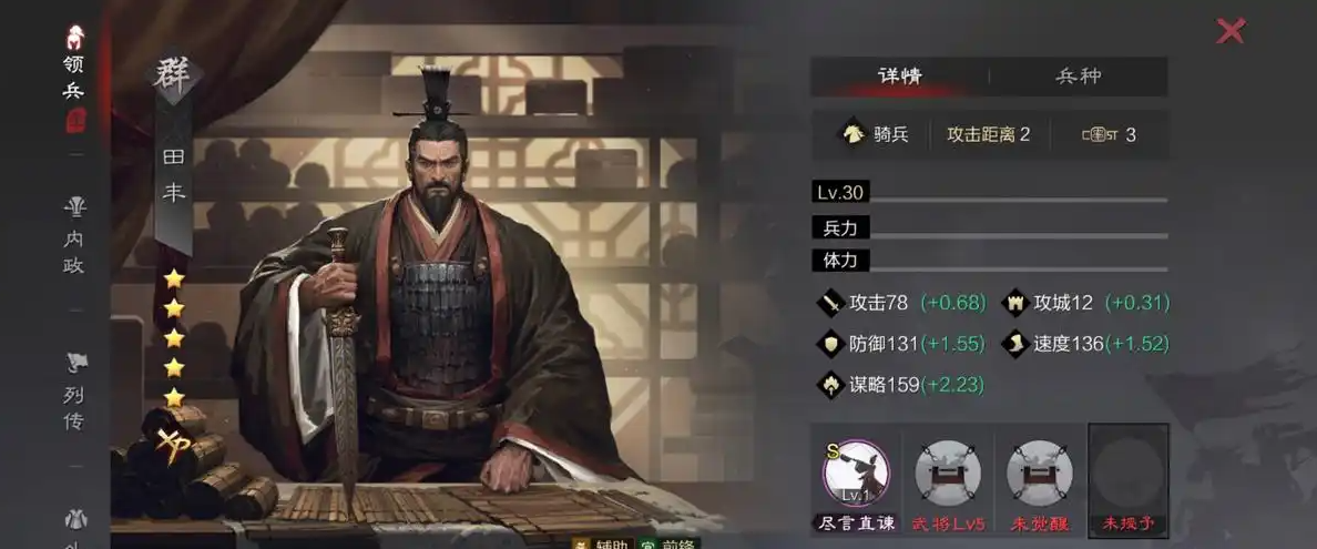 率土之滨田丰怎么样