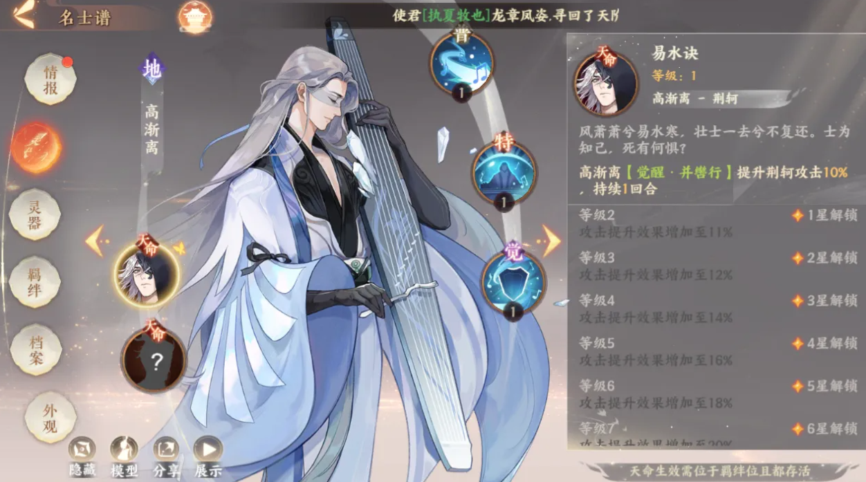 忘川风华录高渐离怎么样