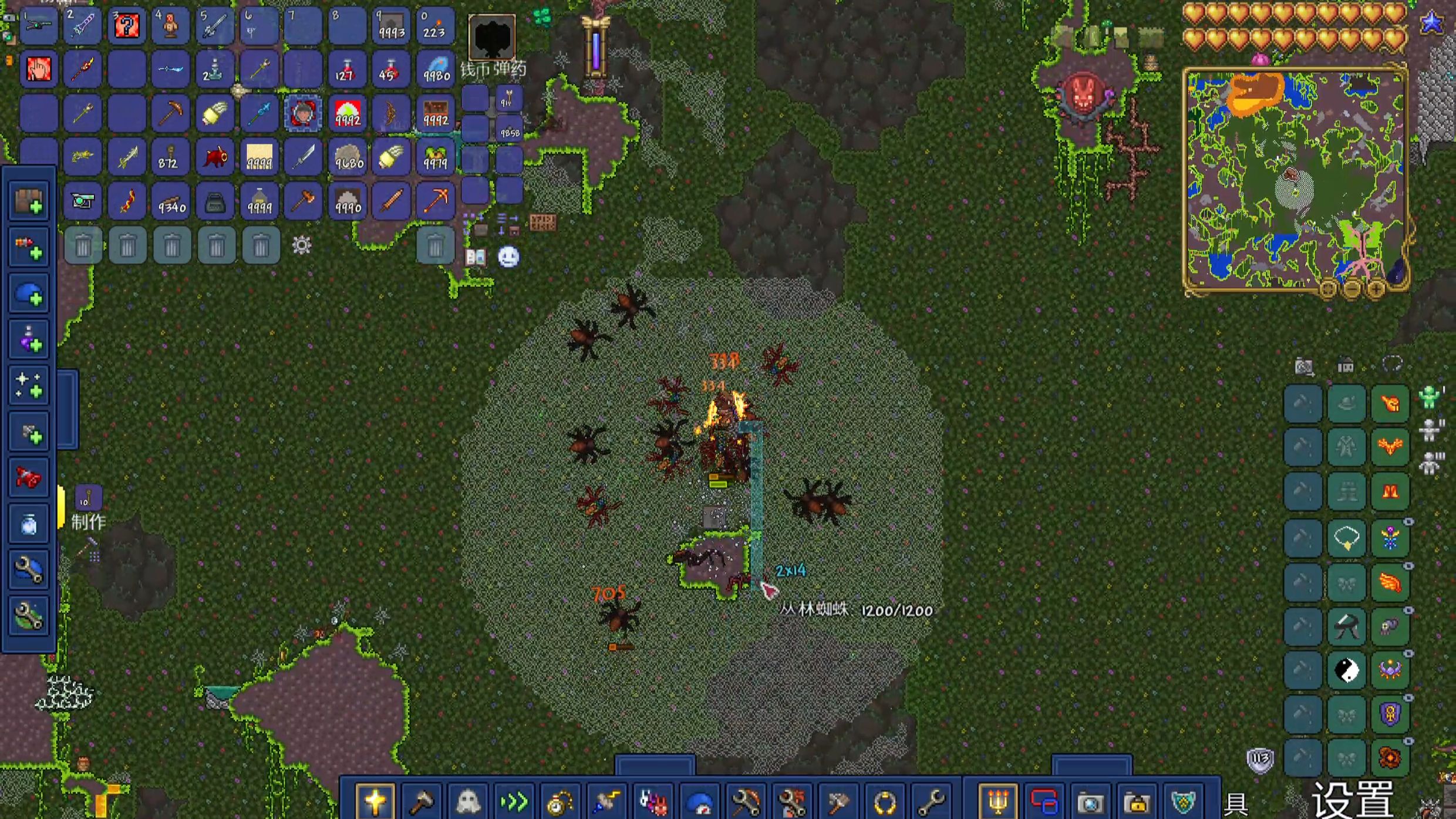 泰拉瑞亚蜘蛛椅怎么制作