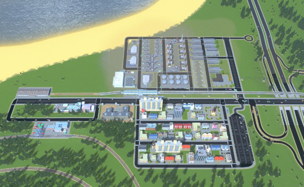 城市天际线石油区怎么放